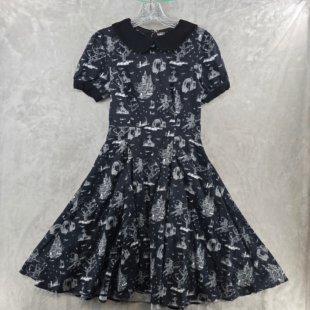 Modcloth x Collectif Women 6 Dress Black Witch Haunted House Spooky Halloween